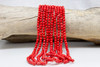 Dyed Red Howlite Polished 6mm Faceted Round