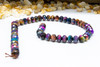 Tiger Eye Galaxy Pink Blue Mix Polished 6x10mm Faceted Rondelle