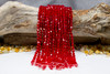 Glass Crystal Polished 8mm Bicone - Red