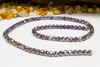 Glass Crystal Polished 5x6mm Faceted Rondelle - Purple Iris Full Plated