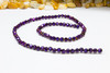 Glass Crystal Polished 4mm Faceted Round - Metallic Purple