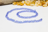 Glass Crystal Polished 3x4mm Faceted Rondelle - Sapphire AB
