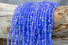 Glass Crystal Polished 3x4mm Faceted Rondelle - Sapphire AB