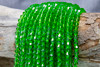 Glass Crystal Polished 5mm Bicone - Deep Green