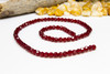 Glass Crystal Polished 4mm Faceted Round - Deep Red
