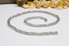 Glass Crystal Polished 4mm Faceted Round - 1/2 Coated Transparent Grey