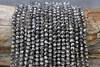 Glass Crystal Polished 4mm Faceted Round - Full Plated Platinum