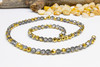 Glass Crystal Polished 6mm Faceted Round - 1/2 Gold Plated