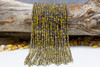 Glass Crystal Polished 4mm Faceted Round - 1/2 Gold Plated
