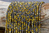 Glass Crystal Polished 4mm Faceted Round - 1/2 Gold Plated