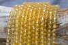 Glass Crystal Polished 7mm Faceted Round - Light Yellow Topaz