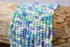 Glass Crystal Polished 3x4mm Faceted Rondelle - Blue Mix