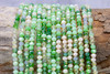 Glass Crystal Polished 3x4mm Faceted Rondelle - Green Mix