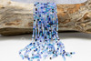 Glass Crystal Polished 3x4mm Faceted Rondelle - Dark Blue Mix
