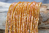 Glass Crystal Polished 3mm Bicone - Peach AB Satin