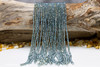 Glass Crystal Polished 3x4mm Faceted Rondelle - Green Iris