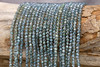 Glass Crystal Polished 3x4mm Faceted Rondelle - Green Iris