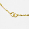 18K Gold Plated Stainless Steel 16-17" Front Double Jump Ring Necklace