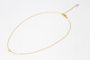 18K Gold Plated Stainless Steel 16-17" Front Double Jump Ring Necklace