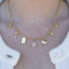 18K Gold Plated 15x9mm Good Luck Tag Charm