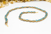 Natural Turquoise Polished 6x8mm Gold Edge Oval