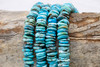 Natural Turquoise Polished 10mm Heishi - Light