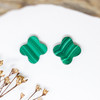 Malachite A Grade Polished 13mm Double Sided Cross / Flower