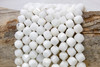 White Moonstone Polished 10mm Diagonal Cut Faceted Cube