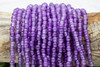 Amethyst A Grade Polished 6mm Round - 2mm Large Hole