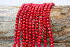 Howlite Dyed Red 4mm Faceted Round