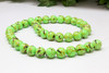 Reconstructed Manmade Turquoise & Shell 10mm Round - Green