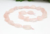 Rose Quartz Matte 17-18x11-12mm Rough Cut Drop