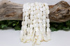 White Shell Polished 18x13mm Faceted Hexagonal Rectangle
