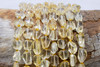 Citrine Polished 6-11mm Faceted Nugget - Center Drilled (Long)