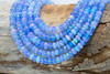 Ethiopian Opal Polished Cornflower 4-5.5mm Faceted Rondel - Heat Treated