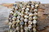 Abalone Shell 6mm Double Sided Faceted Puff Coin