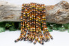 Mixed Wood Polished 6x4mm Rondelle