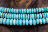 Kingman Turquoise Polished Graduated 6-8mm Rondelle