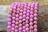 Reconstructed Manmade Turquoise & Shell 8mm Round - Lilac