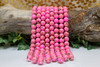 Reconstructed Manmade Turquoise & Shell 12mm Round - Hot Pink