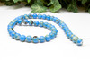 Reconstructed Manmade Turquoise & Shell 8mm Round - Sky Blue