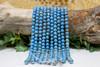 Reconstructed Manmade Turquoise & Shell 8mm Round - Sky Blue