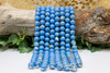 Reconstructed Manmade Turquoise & Shell 12mm Round - Sky Blue
