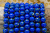 Reconstructed Manmade Turquoise & Shell 12mm Round - Royal Blue