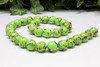 Reconstructed Manmade Turquoise & Shell 12mm Round - Green