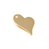 14K Gold Filled 12x17mm Side Heart Disc Charm