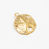 14K Gold Filled 12mm Sand Dollar Charm