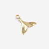 14K Gold Filled 10mm Whale Tail Charm