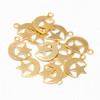 14K Gold Filled 11x8.5mm Moon & Star Charm
