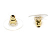 Gold Plated Stainless Steel Bullet Clutch Earring Backs with Pad - 5 Pair